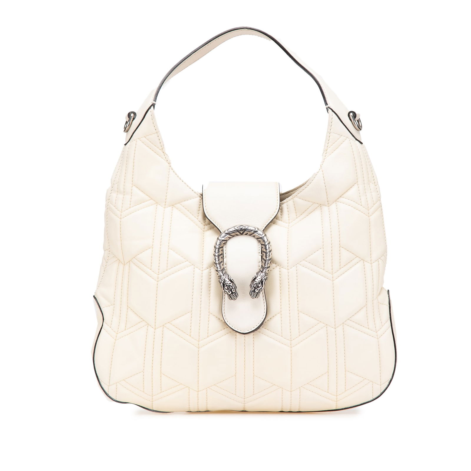 Gucci Quilted Leather Dionysus Hobo Bag White Italy: Gucci Quilted Leather Dionysus Hobo Bag White Italy Introducing the Gucci Quilted Leather Dionysus Web Hobo, a stylish satchel that combines luxury and practicality. This exquisite bag features a quil