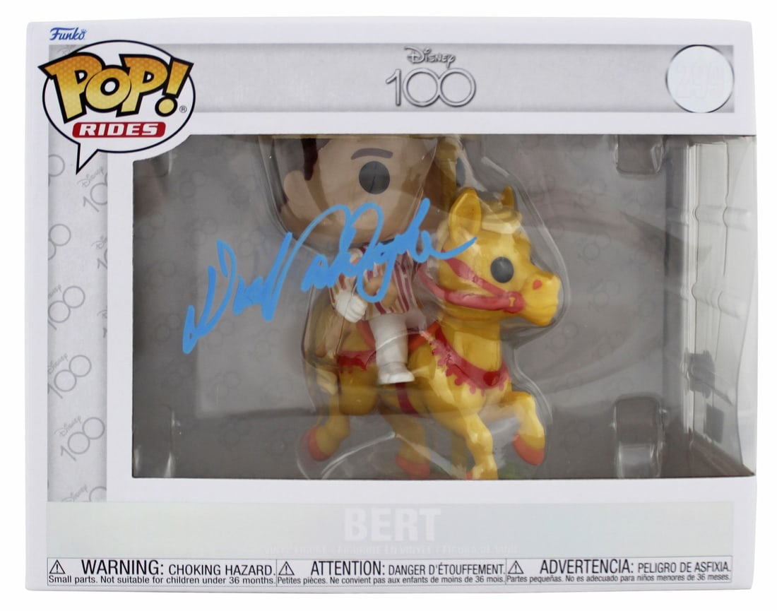 Dick Van Dyke Signed #299 Bert Funko Pop BAS Authentic: Dick Van Dyke Signed #299 Bert Funko Pop BAS Authentic This authentic #299 Bert Funko Pop Vinyl Figure has been personally signed by the legendary Dick Van Dyke, known for his role in Mary Poppins. Th