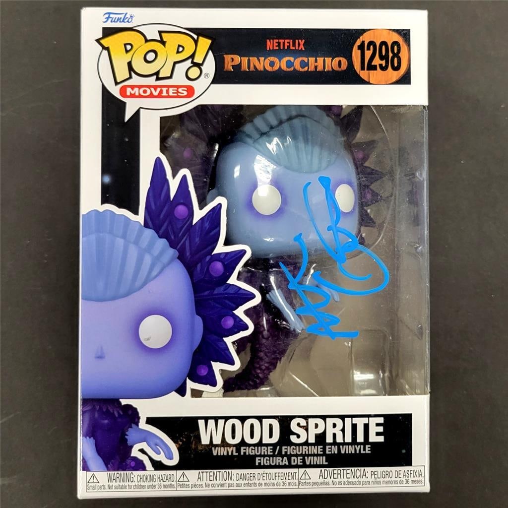 Mark Gustafson Signed Funko Pop Wood Sprite Pinocchio BAS Authenticated: Mark Gustafson Signed Funko Pop Wood Sprite Pinocchio BAS Authenticated This collectible features a Mark Gustafson signed Pinocchio Wood Sprite Funko Pop! from Guillermo del Toro's Pinocchio. The item