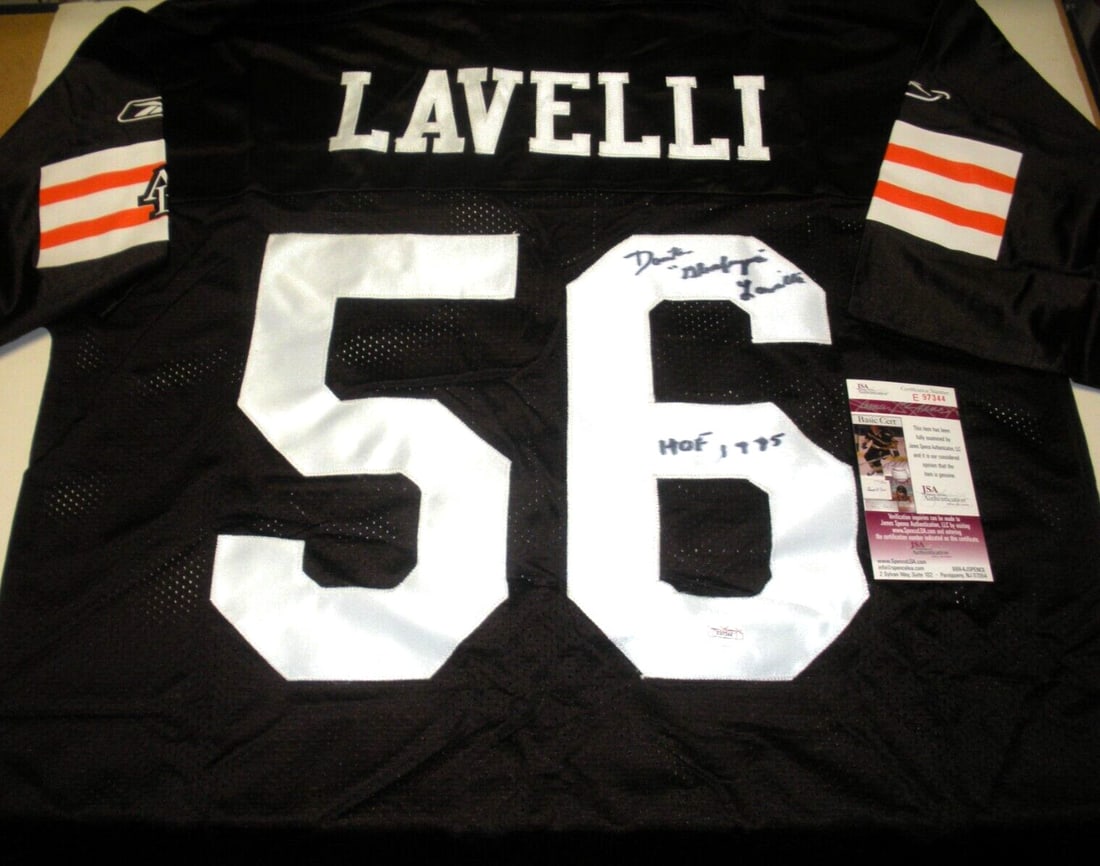 Dante Lavelli Signed Cleveland Browns Reebok Jersey with JSA COA (1 of 2)