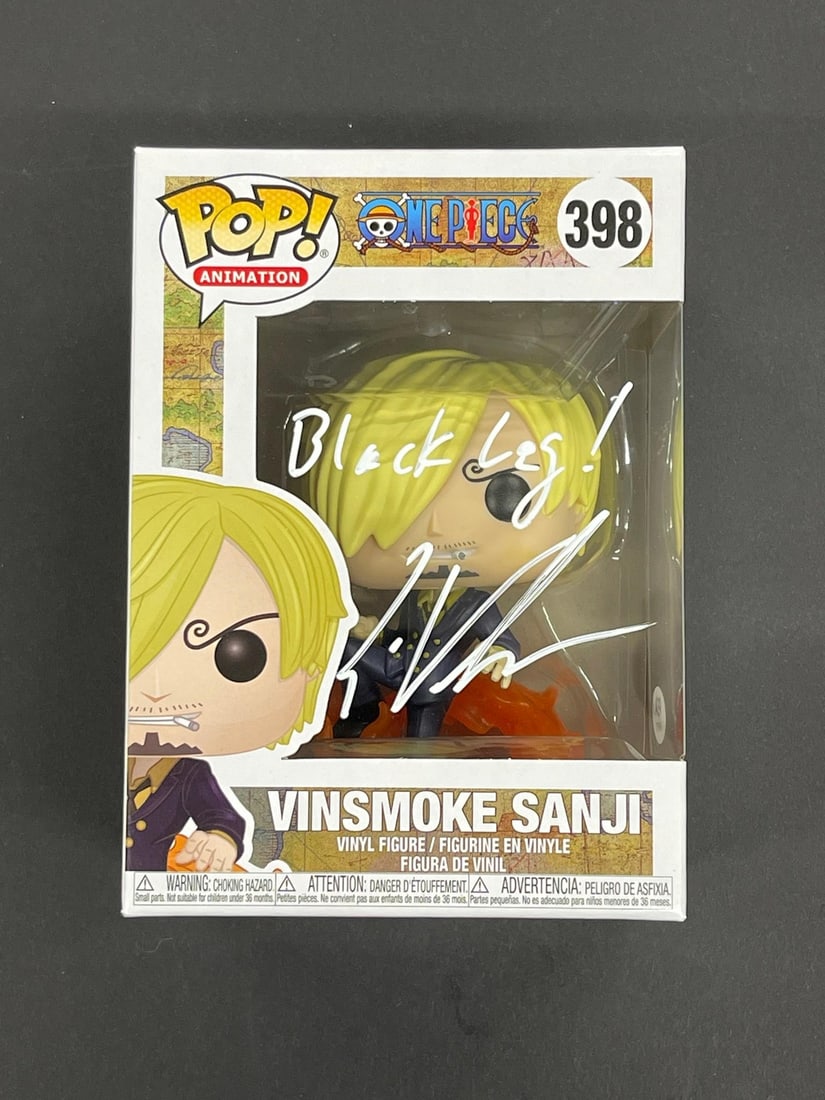 Eric Vale Autographed Vinsmoke Sanji Funko Pop PSA/DNA OnePiece: Eric Vale Autographed Vinsmoke Sanji Funko Pop PSA/DNA OnePiece This is an original Funko Pop of Vinsmoke Sanji, autographed by Eric Vale, the voice actor from the acclaimed anime series OnePiece. The