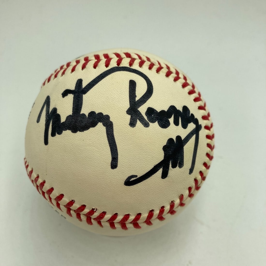 Mickey Rooney Autographed National League Baseball with JSA COA: Mickey Rooney Autographed National League Baseball with JSA COA This is an Official National League Baseball signed by the legendary Mickey Rooney. The autograph has been authenticated by James Spence
