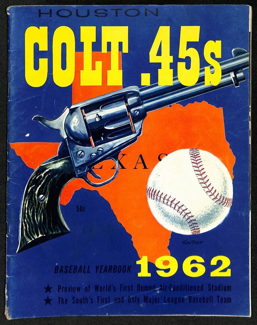 1962 Houston Colt .45s Original Baseball Yearbook: 1962 Houston Colt .45s Original Baseball Yearbook This 1962 Houston Colt .45s Baseball Yearbook is a must-have for any baseball enthusiast and collector. It is an original yearbook in excellent condit