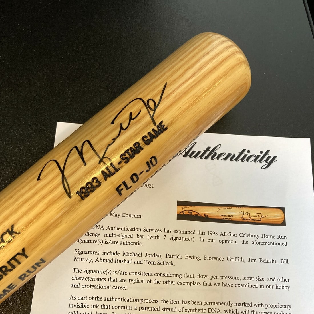 Michael Jordan Signed Louisville Slugger Bat 1993 Celebrity Home Run Challenge PSA: Michael Jordan Signed Louisville Slugger Bat 1993 Celebrity Home Run Challenge PSA This impressive Louisville Slugger bat commemorates the 1993 All Star Game Celebrity Home Run Challenge, featuring th