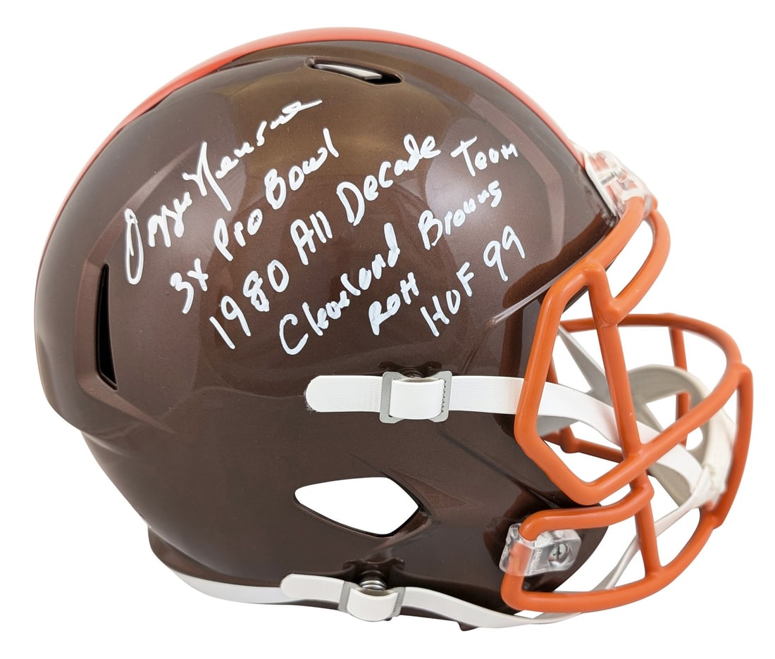 Ozzie Newsome Autographed Cleveland Browns Flash Helmet BAS Authenticated (1 of 3)