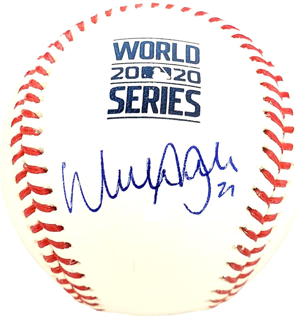 Walker Buehler Autographed 2020 World Series Baseball Dodgers Beckett Authenticated: Walker Buehler Autographed 2020 World Series Baseball Dodgers Beckett Authenticated This is a Walker Buehler autographed baseball commemorating the 2020 World Series. The ball features Buehler's signa