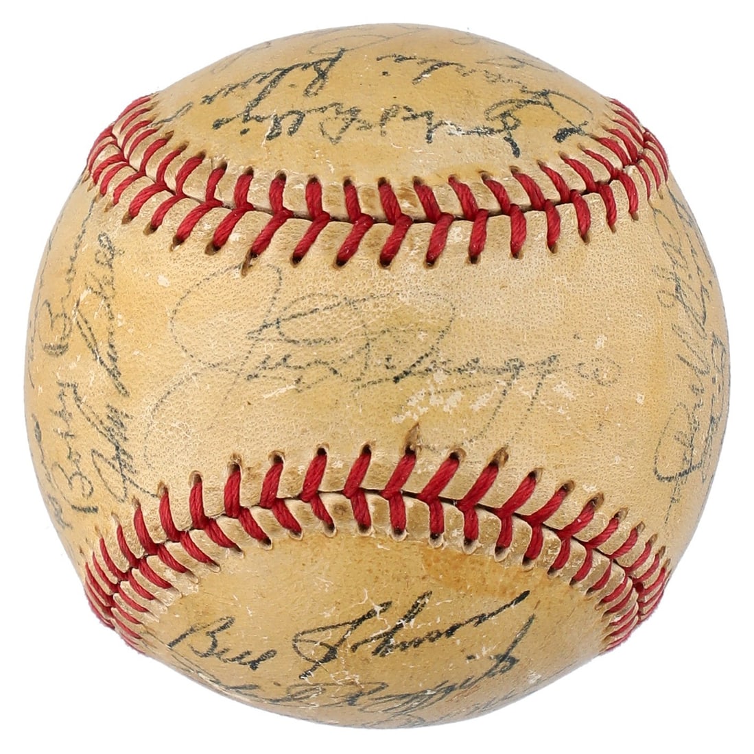 1949 New York Yankees Team Signed Baseball with JSA COA (1 of 8)