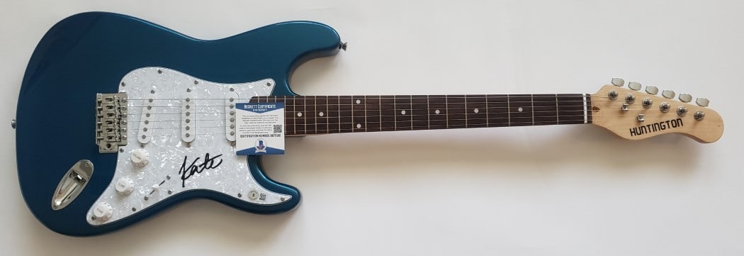 Kate Pierson Signed Guitar The B-52's Beckett Authenticated: Kate Pierson Signed Guitar The B-52's Beckett Authenticated This is a pre-owned guitar hand-signed by Kate Pierson of The B-52's. The autograph has been authenticated by Beckett Autograph Authenticati