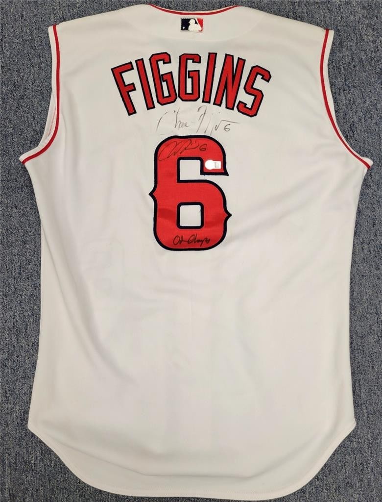 Chone Figgins 2002 Team Issued Angels Jersey Signed Beckett Authenticated: Chone Figgins 2002 Team Issued Angels Jersey Signed Beckett Authenticated This is a pre-owned, team-issued California Angels jersey signed by Chone Figgins, commemorating the 2002 championship season.