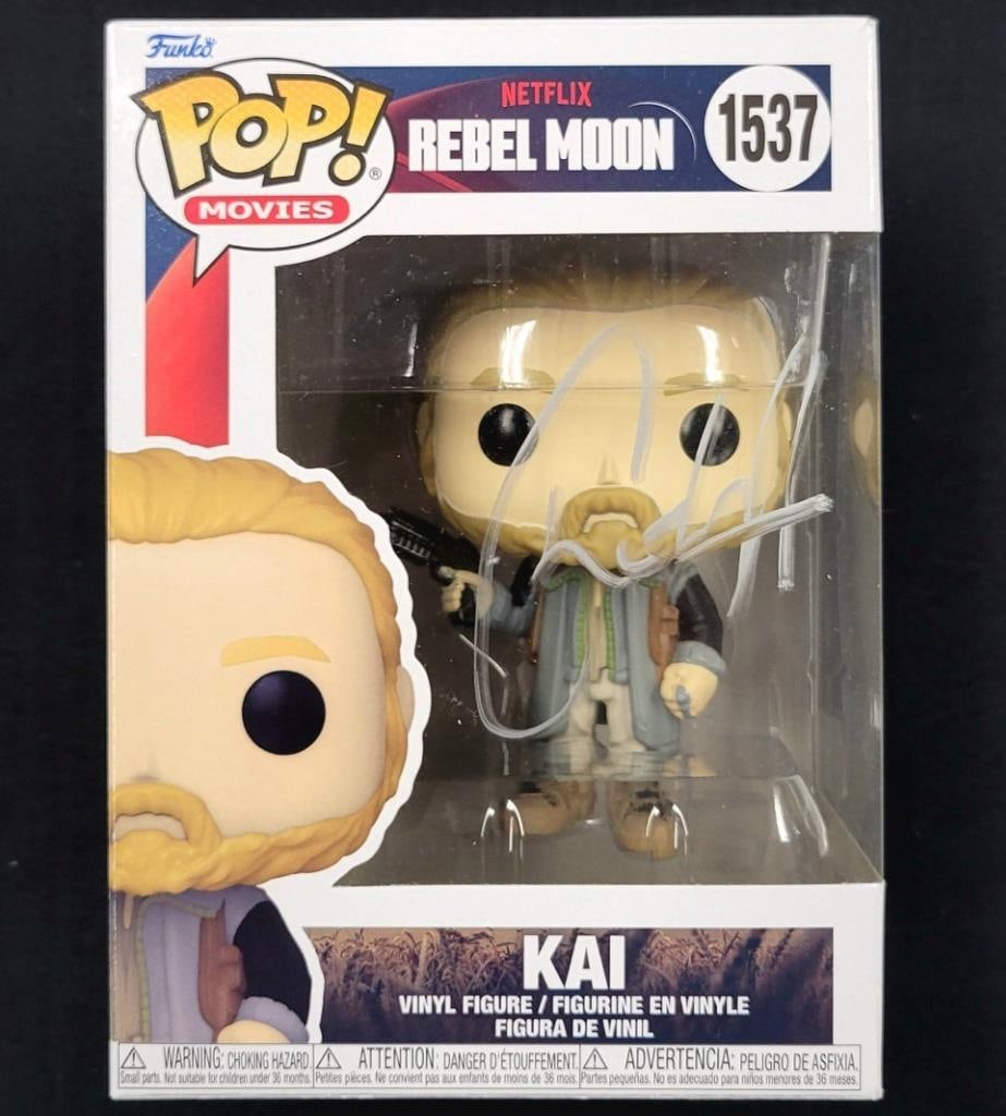 Charlie Hunnam Signed Rebel Moon Kai Funko Pop Beckett Authenticated: Charlie Hunnam Signed Rebel Moon Kai Funko Pop Beckett Authenticated This is an original Charlie Hunnam signed Funko Pop! figure of Kai from the movie Rebel Moon. The autograph has been authenticated