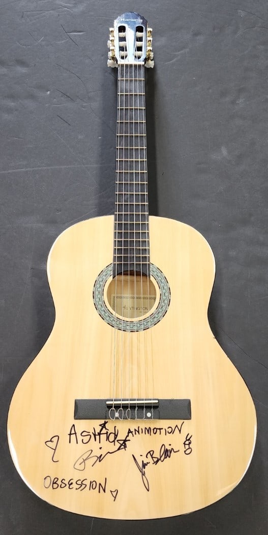 Bill Wadhams Astrid Plane Autographed Guitar Beckett Authenticated: Bill Wadhams Astrid Plane Autographed Guitar Beckett Authenticated This is a pre-owned autographed guitar by Bill Wadhams, featuring the iconic Astrid Plane design. The autograph is authenticated by B