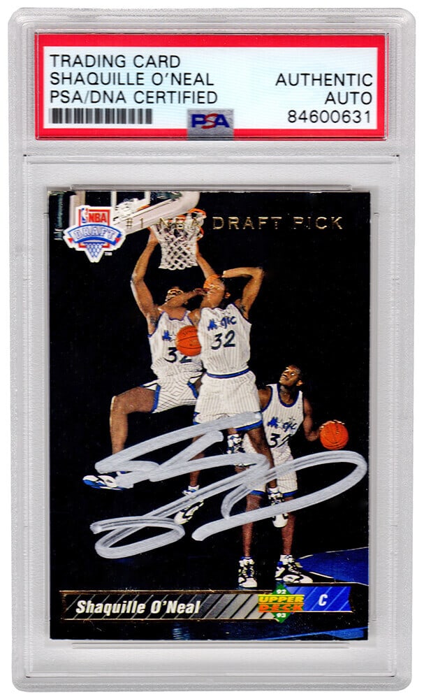 Shaquille O'Neal Signed 1992-93 Upper Deck Rookie Card #1 PSA Authenticated (1 of 2)