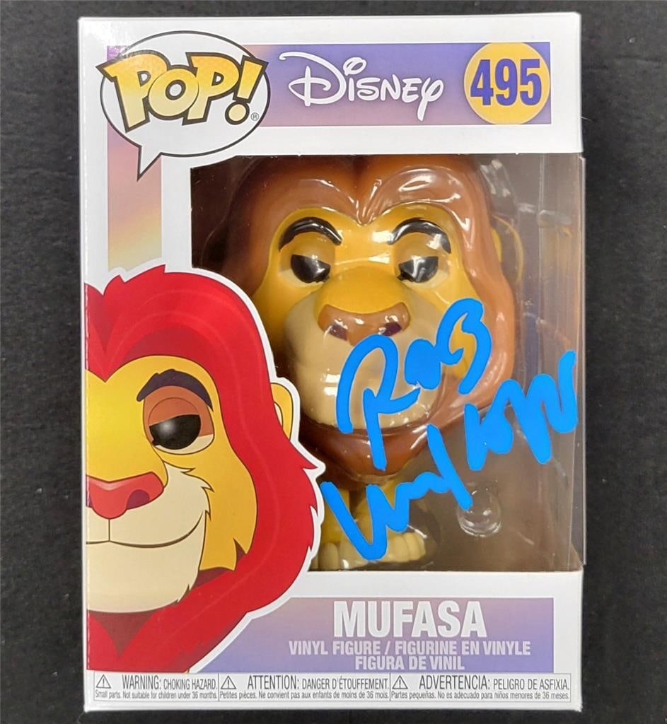 Rob Minkoff Signed Mufasa Funko Pop Autographed Beckett Authenticated: Rob Minkoff Signed Mufasa Funko Pop Autographed Beckett Authenticated This Funko Pop! figure features Mufasa from Disney's The Lion King, personally signed by director Rob Minkoff. The autograph has b