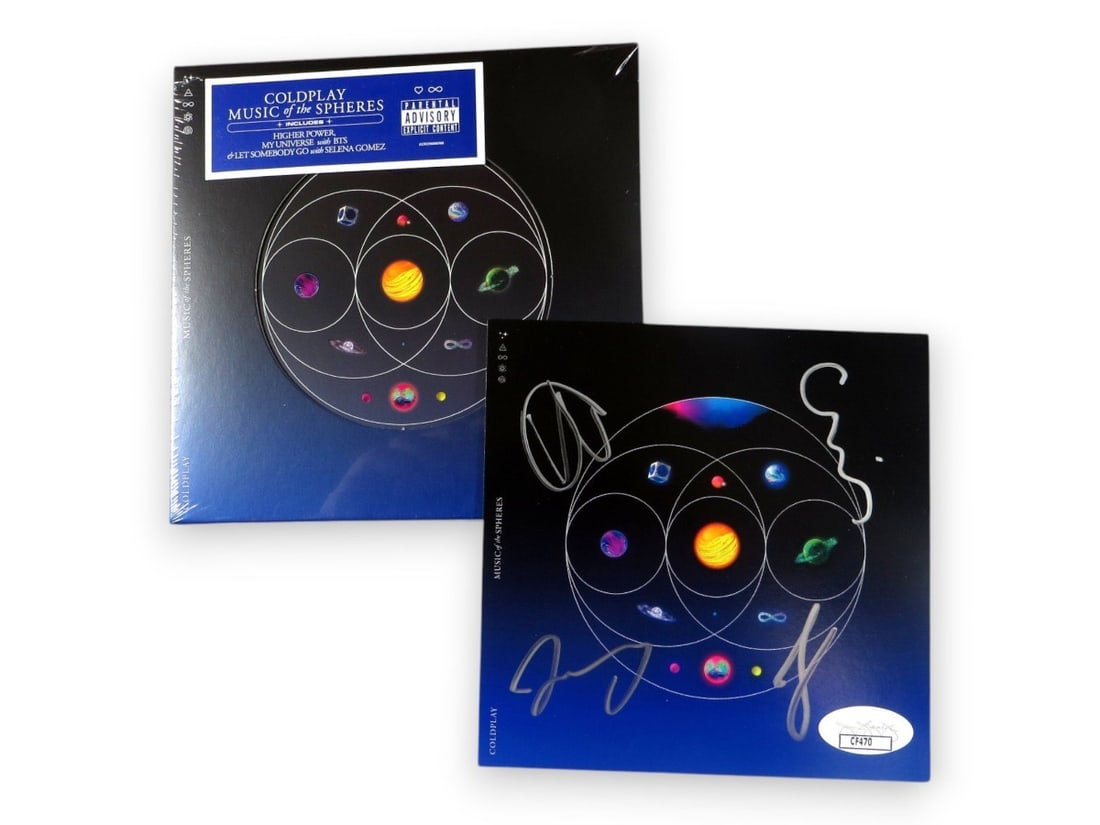 Coldplay Signed Autographed CD Insert Chris Martin Buckland JSA Authenticated: Coldplay Signed Autographed CD Insert Chris Martin Buckland JSA Authenticated This is an original Coldplay band signed autographed CD insert featuring signatures from Chris Martin, Guy Berryman, Jonny