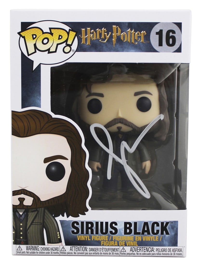 Gary Oldman Signed Harry Potter Sirius Black Funko Pop BAS Certified: Gary Oldman Signed Harry Potter Sirius Black Funko Pop BAS Certified This signed Sirius Black #16 Funko Pop Vinyl Figure has been personally autographed by Gary Oldman, known for his role in Harry Pot