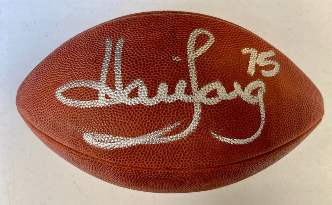 Howie Long Signed Official Wilson NFL Football Oakland Raiders (1 of 2)