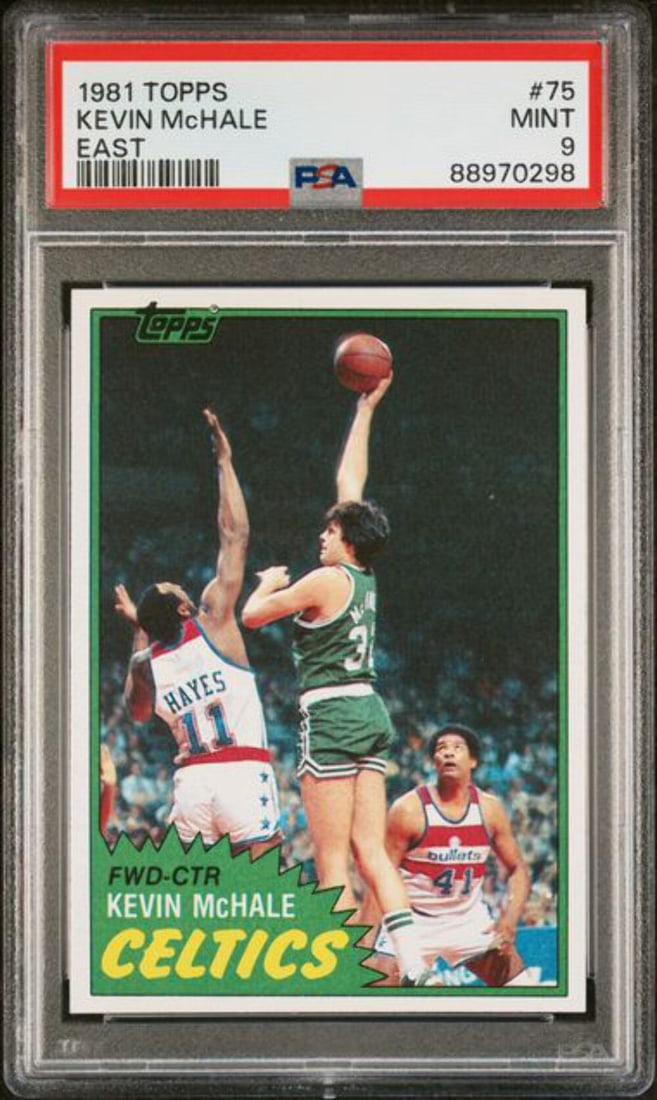 1981 Topps Kevin McHale #75 Rookie Basketball Card PSA 9 Mint (1 of 2)