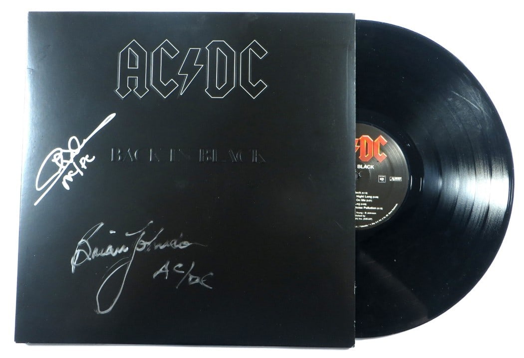 AC/DC Brian Johnson Cliff Williams Signed Record Album JSA Authenticated (1 of 4)