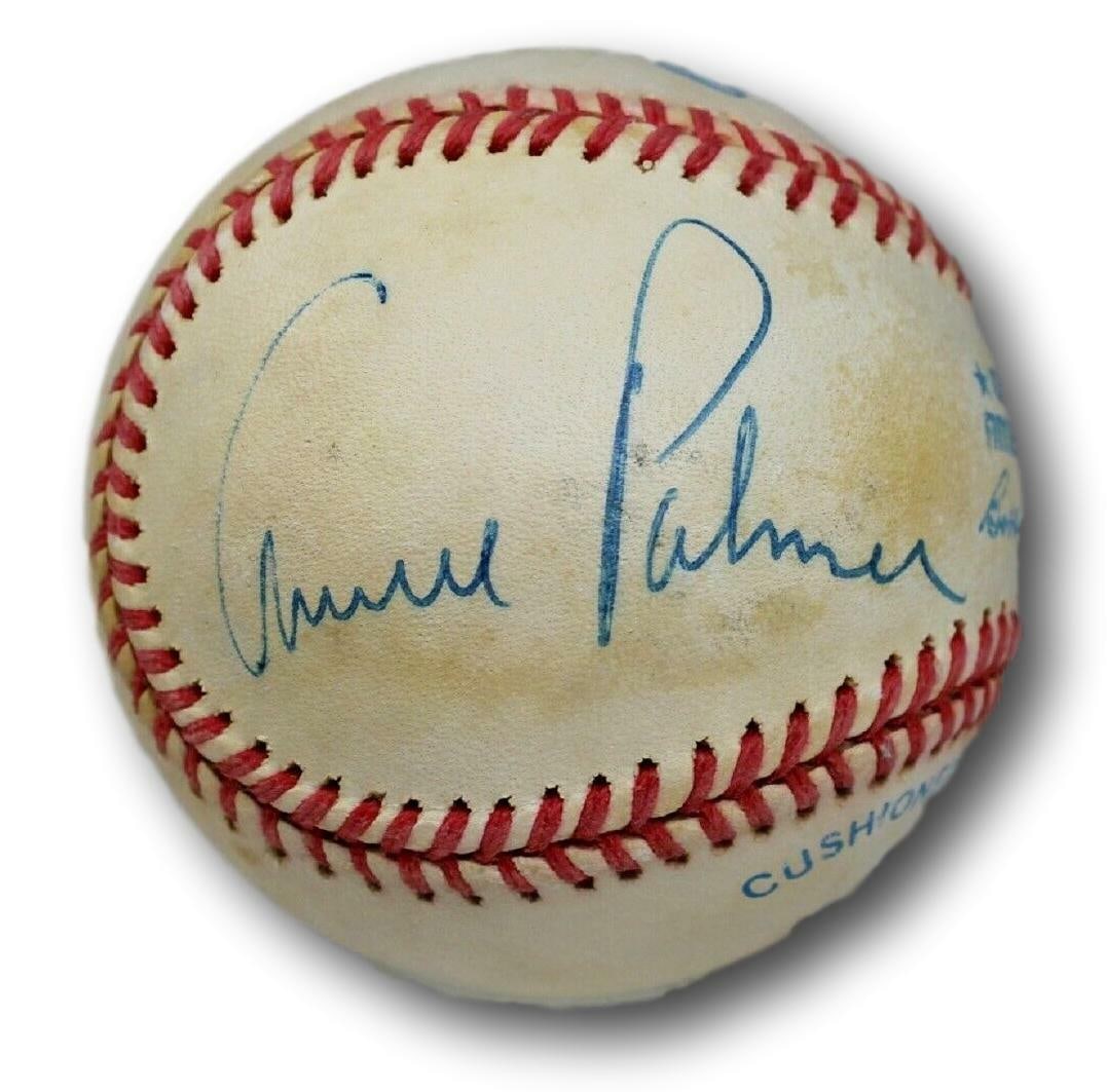 Arnold Palmer Signed OAL Baseball Authentic PSA/DNA Golf Memorabilia: Arnold Palmer Signed OAL Baseball Authentic PSA/DNA Golf Memorabilia This is an authentic Arnold Palmer signed OAL baseball, a must-have for any golf enthusiast and collector. The baseball features th