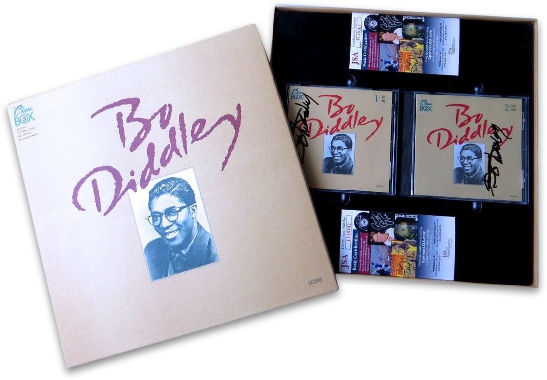 Bo Diddley Autographed Dual CD Covers Box Set JSA Certified (1 of 5)