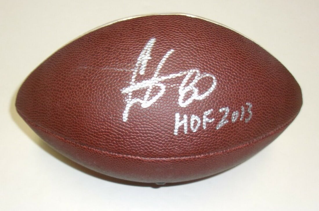 Chris Carter Signed NFL Football Minnesota Vikings HOF 2013 with COA (1 of 2)