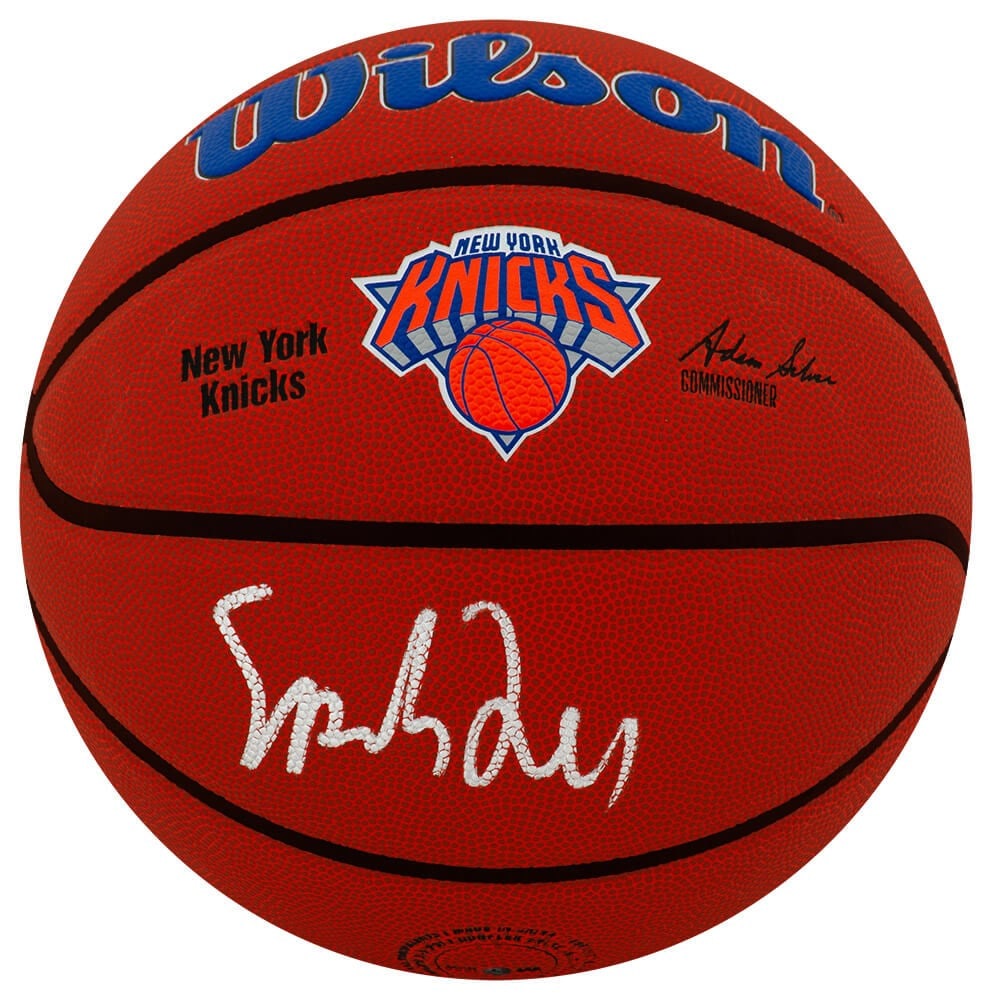 Spike Lee Signed Knicks Logo Wilson NBA Basketball with COA: Spike Lee Signed Knicks Logo Wilson NBA Basketball with COA Own a piece of basketball history with this Spike Lee signed New York Knicks logo Wilson NBA basketball. This original item showcases the ic