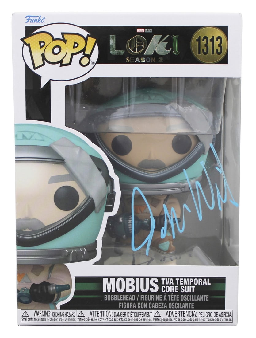Owen Wilson Signed Loki Mobius #1313 Funko Pop BAS Authenticated: Owen Wilson Signed Loki Mobius #1313 Funko Pop BAS Authenticated This autographed Mobius #1313 Funko Pop Vinyl Figure has been personally signed by Owen Wilson, known for his role in Loki. This origin
