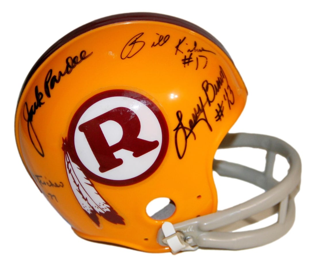 Washington Mini Helmet Signed by Kenny Houston Charlie Taylor JSA: Washington Mini Helmet Signed by Kenny Houston Charlie Taylor JSA This Washington mini helmet is a unique collectible featuring the signatures of NFL legends Kenny Houston and Charlie Taylor. Authenti