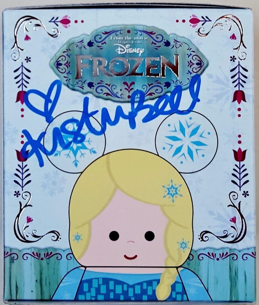 Kristen Bell Signed Frozen Anna Vinyl Figurine Box PSA Authenticated: Kristen Bell Signed Frozen Anna Vinyl Figurine Box PSA Authenticated This collectible features a signed vinyl figurine box of Anna from Disney's Frozen, voiced by Kristen Bell. Authenticated by PSA/DN