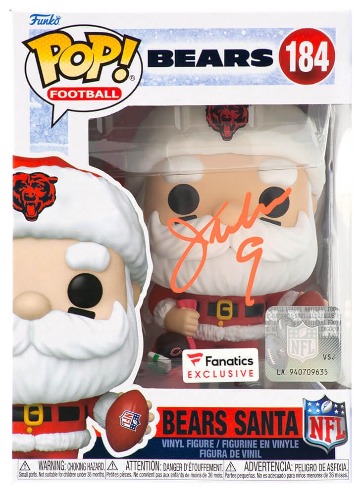 Jim McMahon Signed Chicago Bears Santa Funko Pop Doll #184 with COA: Jim McMahon Signed Chicago Bears Santa Funko Pop Doll #184 with COA This Chicago Bears SANTA Funko Pop Doll #184 is a must-have for fans and collectors alike. Authentically signed by legendary NFL pla