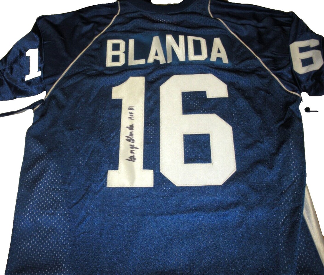 George Blanda Signed Kentucky Wildcats Nike Jersey with COA: George Blanda Signed Kentucky Wildcats Nike Jersey with COA This official licensed Nike jersey features the signature of George Blanda, a celebrated figure in football history. Ideal for collectors, i