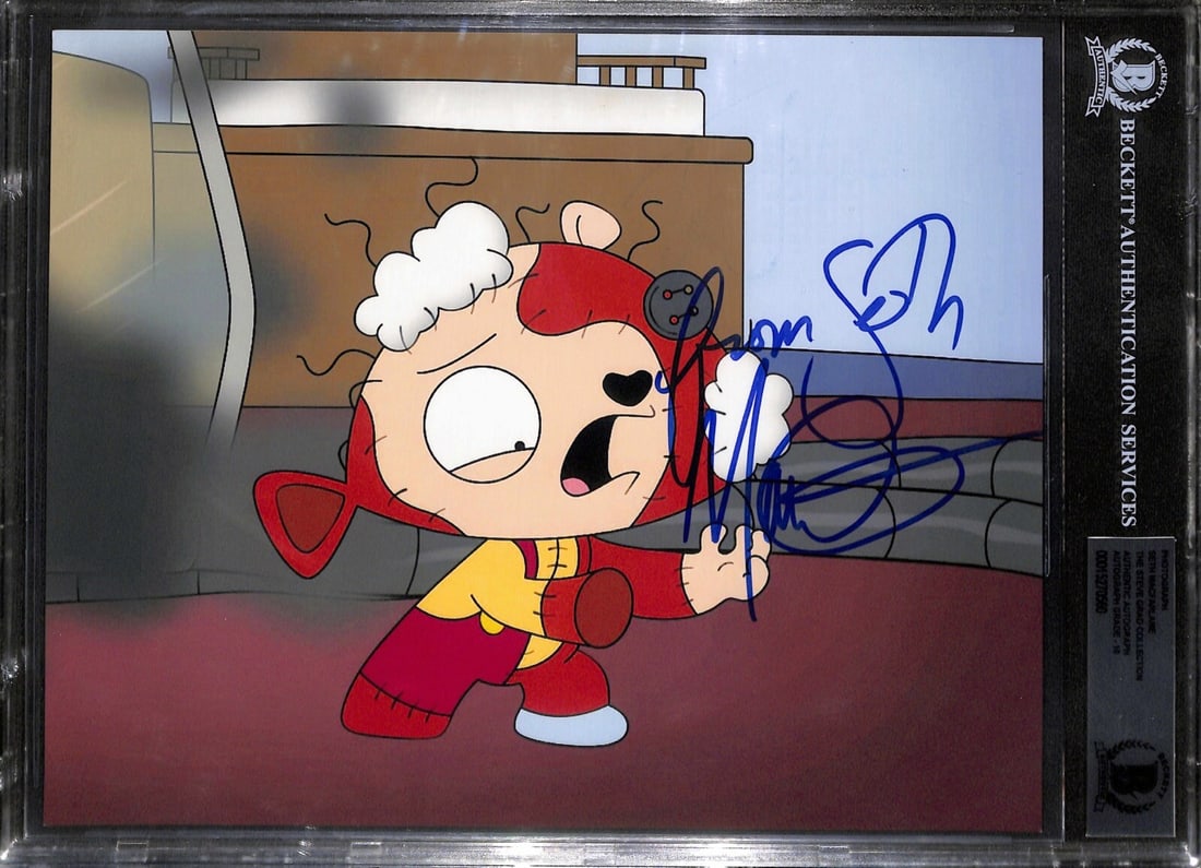 Seth MacFarlane Signed Family Guy 8x10 Photo Beckett Authenticated: Seth MacFarlane Signed Family Guy 8x10 Photo Beckett Authenticated This is an autographed 8x10 color photograph of Seth MacFarlane from the animated TV series Family Guy, signed in blue ink permanent