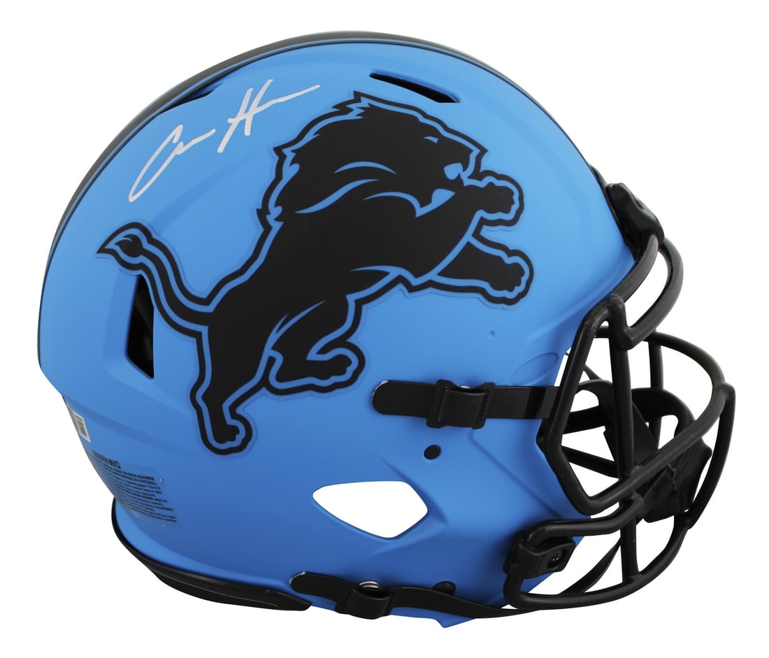 Aidan Hutchinson Signed Detroit Lions Helmet BAS Authenticated: Aidan Hutchinson Signed Detroit Lions Helmet BAS Authenticated This full-size Speed Proline helmet features the signature of Aidan Hutchinson, a standout player from the Detroit Lions. The item is an