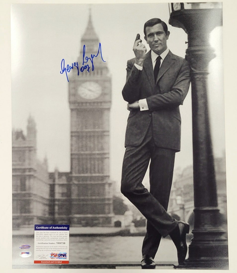 George Lazenby Signed 16x20 James Bond Photo PSA/DNA COA (1 of 4)