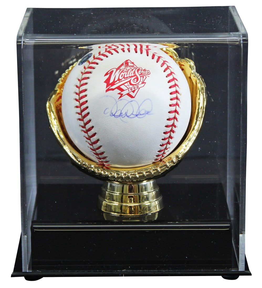 Derek Jeter Signed 1998 World Series Baseball with MLB Authentication: Derek Jeter Signed 1998 World Series Baseball with MLB Authentication This autographed 1998 World Series baseball features the signature of Derek Jeter, a legendary player for the New York Yankees. Th
