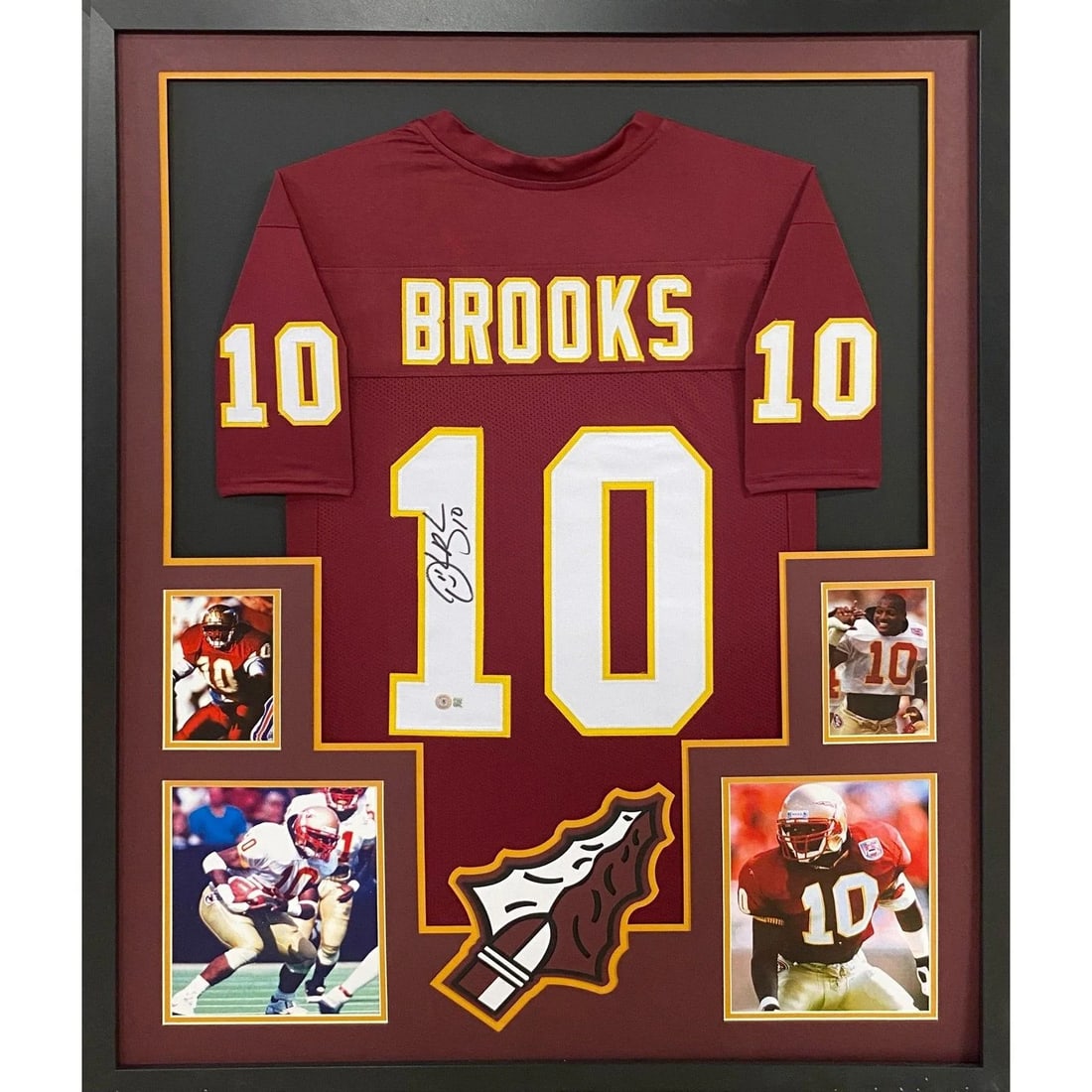 Derrick Brooks Signed Framed Jersey Beckett Authenticated FSU: Derrick Brooks Signed Framed Jersey Beckett Authenticated FSU This is an autographed Derrick Brooks framed jersey, showcasing a remarkable tribute to the legendary player from Florida State University