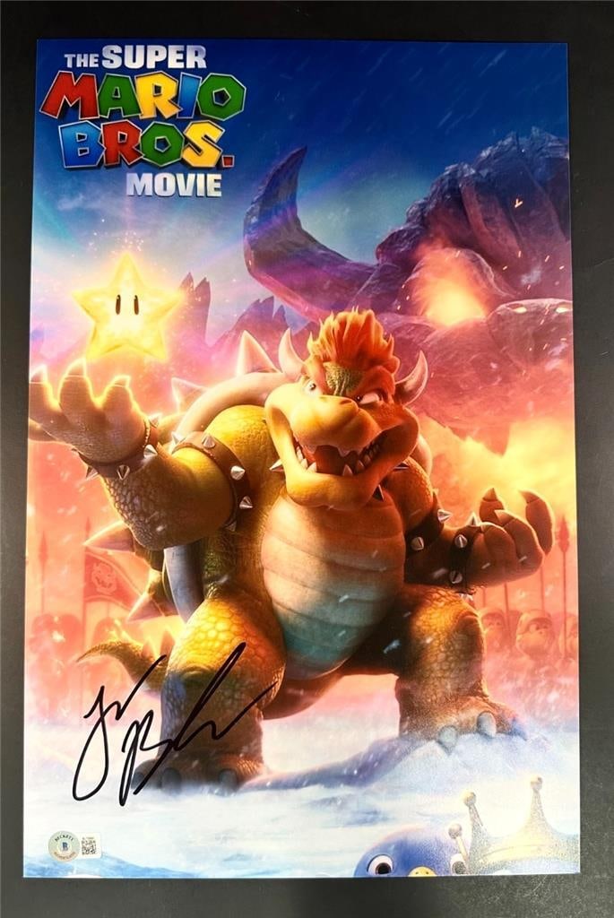 Jack Black Autographed 11x17 Bowser Photo Super Mario BAS Certified: Jack Black Autographed 11x17 Bowser Photo Super Mario BAS Certified This original 11x17 photograph poster features a striking image of Bowser from the Super Mario Bros. Movie, signed by the talented a