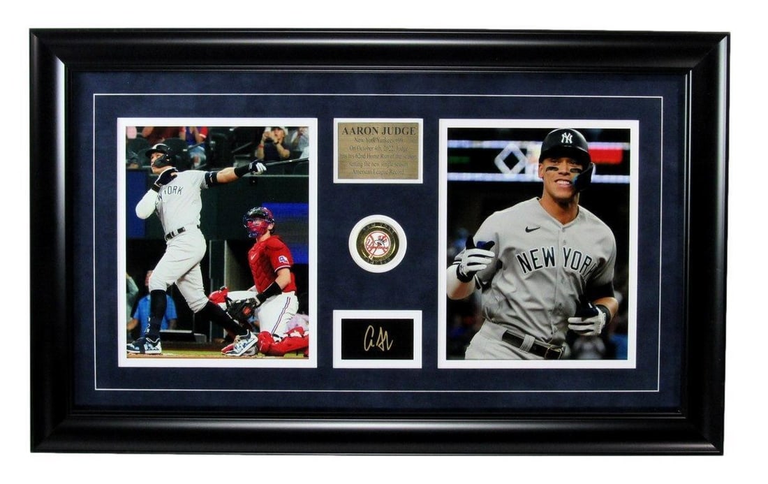 Aaron Judge 16x20 Laser Engraved Autographed Yankees Photo Collage Framed (1 of 3)