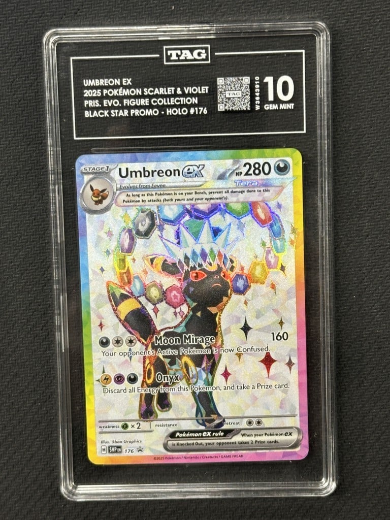 Umbreon EX Pokemon Prismatic Evolutions TAG 10 Promo Card (1 of 2)