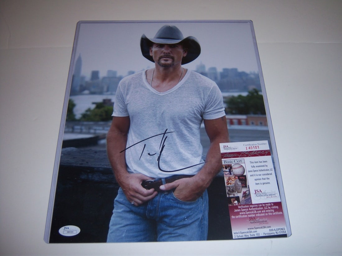 Tim McGraw Signed 11x14 Photo with JSA COA Authenticity (1 of 1)