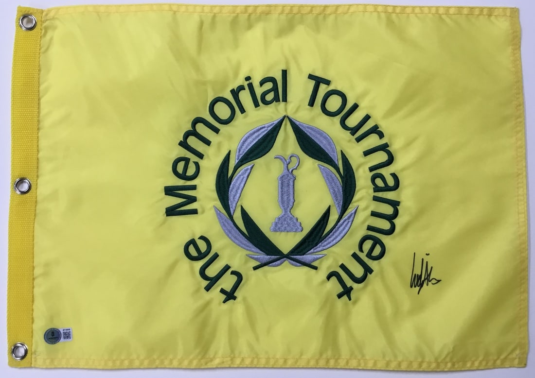 Ludvig Aberg Signed Memorial Tournament Flag Beckett Authenticated: Ludvig Aberg Signed Memorial Tournament Flag Beckett Authenticated This official pin flag from The Memorial Tournament is signed by PGA star Ludvig Aberg, showcasing his autograph certified by Beckett