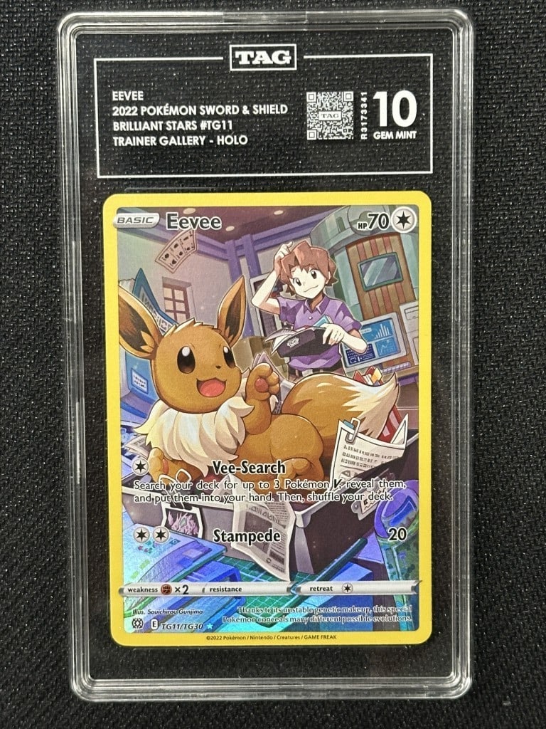 Eevee Pokemon Brilliant Stars TAG 10 Trainer Gallery Card TG11 (1 of 2)
