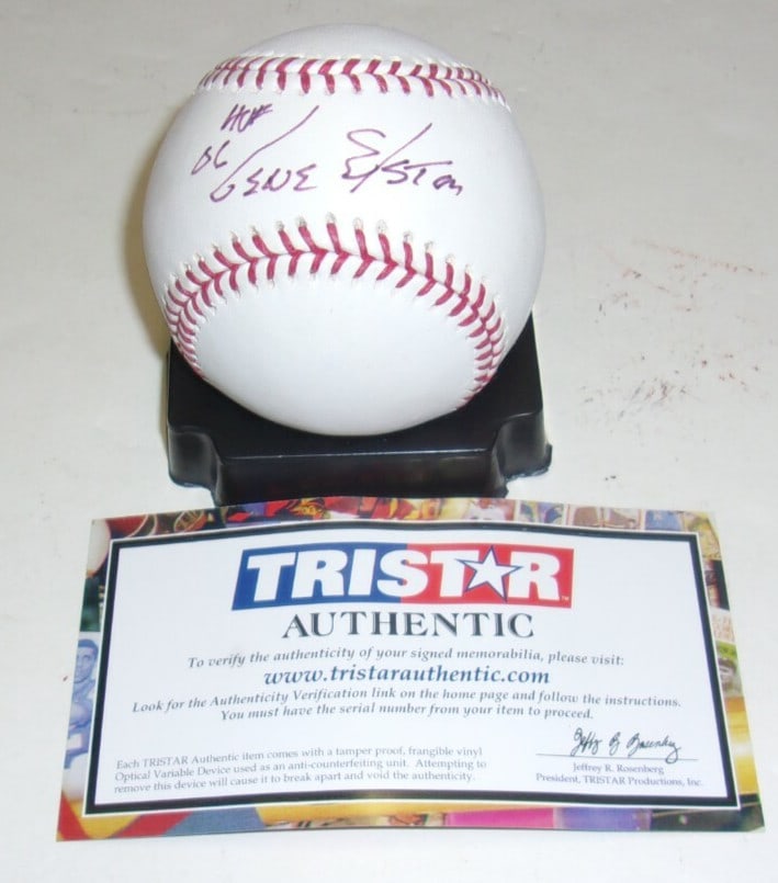 Gene Elston Signed MLB Baseball HOF 2006 with COA (1 of 1)