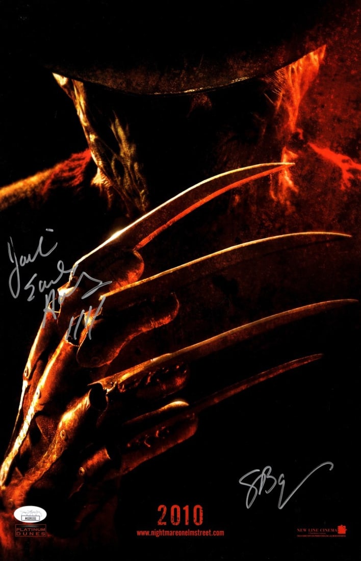 Jackie Earle Haley Samuel Bayer Signed Nightmare on Elm Street 11X17 Poster JSA Authenticated (1 of 2)