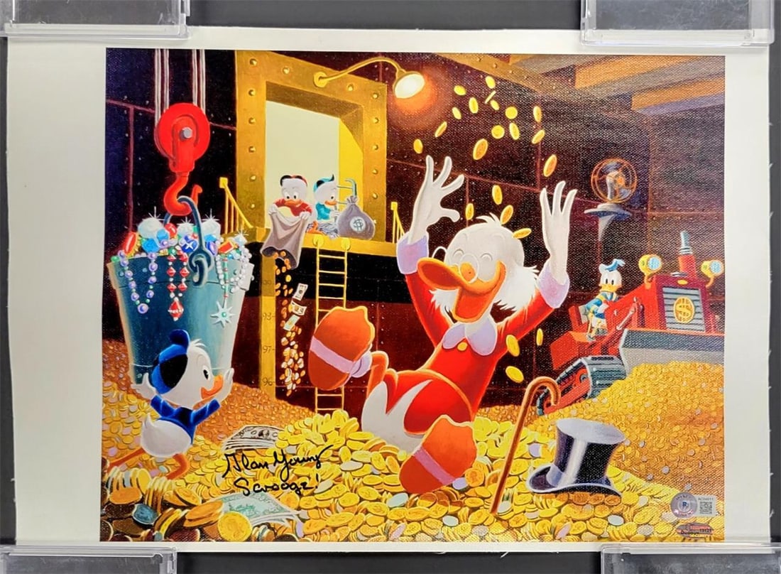 Alan Young Signed Scrooge McDuck DuckTales 11x14 Photo PSA/DNA (1 of 3)