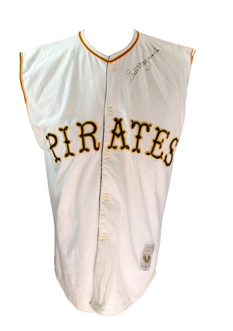 Bill Mazeroski Signed Cooperstown Jersey Pittsburgh Pirates JSA Authenticated (1 of 5)
