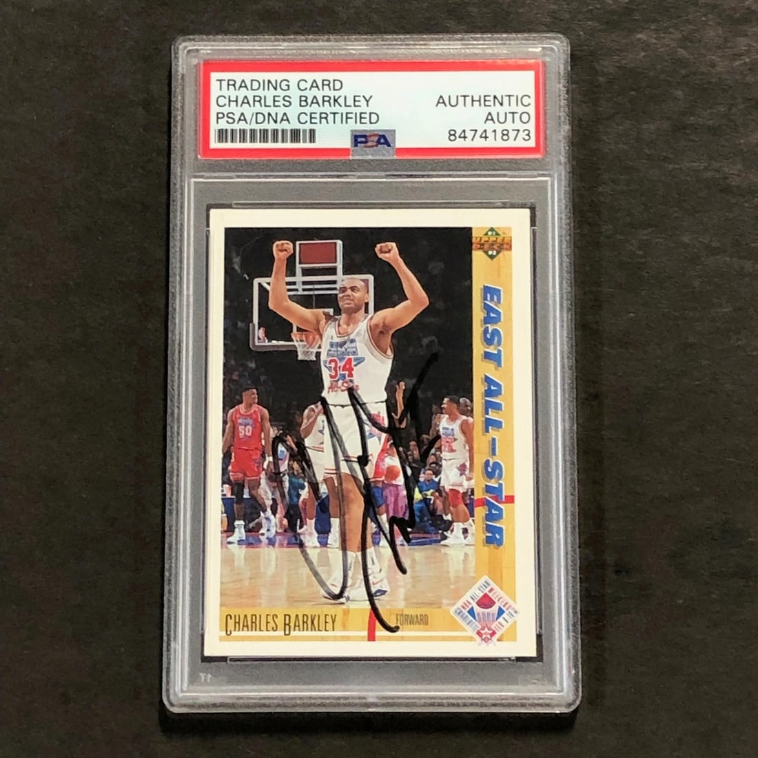 1991-92 Upper Deck All Star #70 Charles Barkley Signed Card PSA Authenticated (1 of 2)