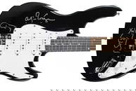 Alice Cooper Signed Black Electric Guitar with Self Portrait BAS Authenticated