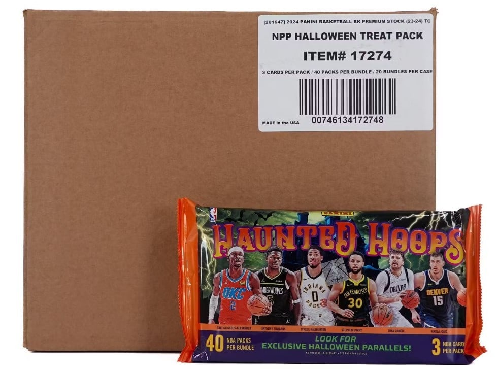 2023-24 Panini Haunted Hoops Basketball Factory Sealed Case with 20 Bundles: 2023-24 Panini Haunted Hoops Basketball Factory Sealed Case with 20 Bundles Explore the excitement of the 2023-24 Panini Haunted Hoops Basketball Treat Bundles, featuring a factory-sealed case that in
