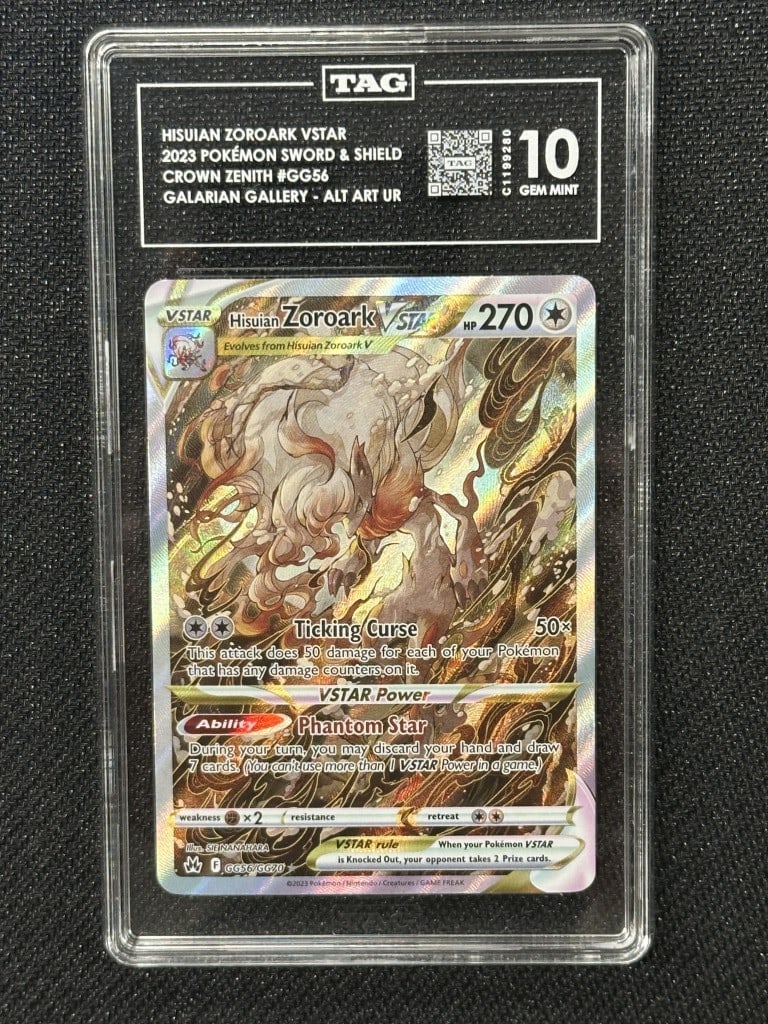 Hisuian Zoroark VSTAR Alt Art TAG 10 Pokemon Crown Zenith GG56 (1 of 2)